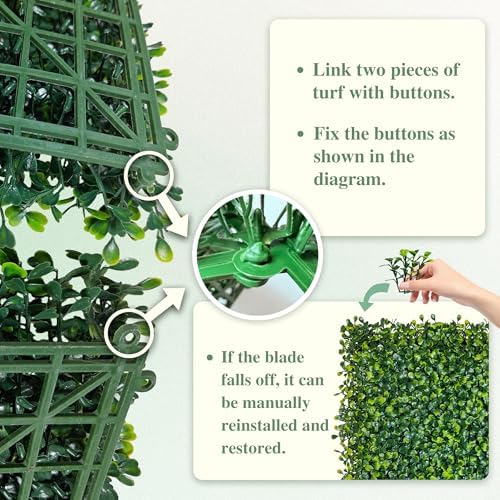 Artificial Boxwood Panel Roll 6FT X 12FT (72 sqft) Greenery Backdrop, alternate view 4