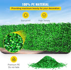 Artificial Boxwood Panels 24pcs, 10 x 10 in Boxwood Hedge Wall Panel Artificial Grass Backdrop, 1.6 in Green, alternate view
