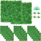 Artificial Boxwood Panels 48pcs, 10 x 10 in Boxwood Hedge Wall Panel Artificial Grass Backdrop, 1.6 in Green