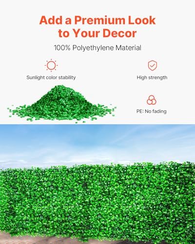 Artificial Boxwood Panels 48pcs, 10 x 10 in Boxwood Hedge Wall Panel Artificial Grass Backdrop, 1.6 in Green, alternate view