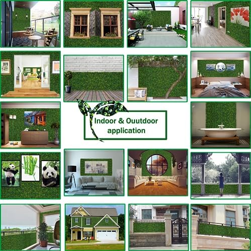 Artificial Boxwood Roll Panel 48X160 in(53.5 sqft) Greenery Backdrop, alternate view 5