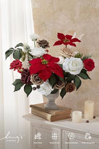 Artificial Burgundy Wedding Flowers Combo, Christmas, Grand in Red-classic Christmas, alternate view 2