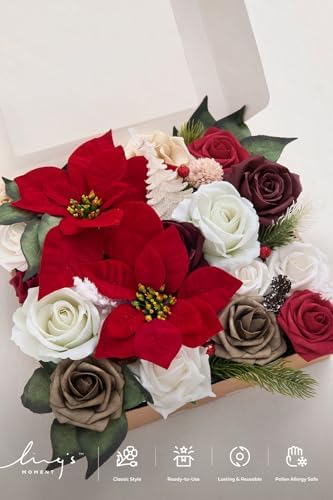Artificial Burgundy Wedding Flowers Combo, Christmas, Grand in Red-classic Christmas, alternate view 5