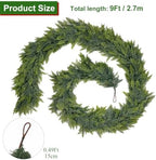Artificial Christmas Cedar Garland 6 Ft, Real Touch Realistic, alternate view 2