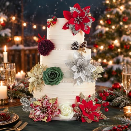 Artificial Christmas Flowers Greenery Combo Box Set for DIY Xmas Decor in Christmas Flowers Greenery, alternate view 5