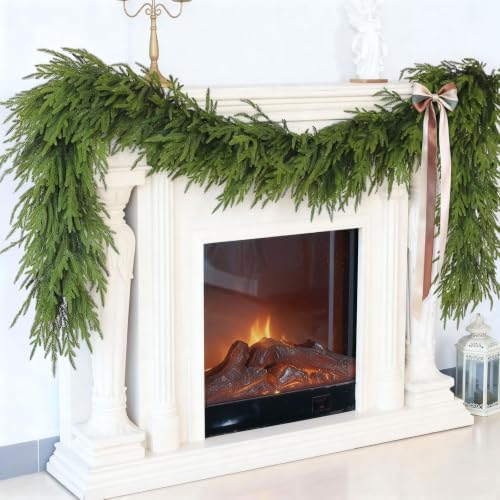 Artificial Christmas Garland, Faux Norfolk Pine for Mantle Decor (5FT 1PCS), alternate view 2