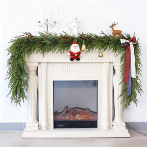 Artificial Christmas Garland, Faux Norfolk Pine for Mantle Decor (5FT 1PCS), alternate view 4