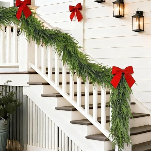 Artificial Christmas Garland, Faux Norfolk Pine for Mantle Decor (5FT 1PCS), alternate view 5