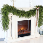 Artificial Christmas Garland, Faux Norfolk Pine for Mantle Decor (6FT 2PCS), alternate view 2