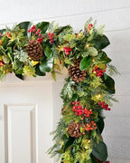 Artificial Christmas Garland for the Home | Traditional Holiday Decorations | Equipped with LED Clear Lights |, alternate