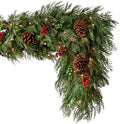 Artificial Christmas Garland for the Home | Traditional Holiday Decorations | Equipped with LED Clear Lights |