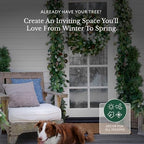 Artificial Christmas Garland for the Home | Traditional Holiday Decorations | Equipped with LED Clear Lights |, alternate