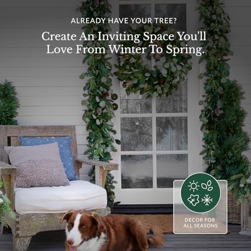 Artificial Christmas Garland for the Home | Traditional Holiday Decorations | Equipped with LED Clear Lights |, alternate