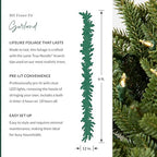 Artificial Christmas Garland for the Home | Traditional Holiday Decorations | Equipped with LED Clear Lights |, alternate