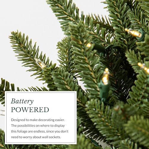 Artificial Christmas Garland for the Home | Traditional Holiday Decorations | Equipped with LED Clear Lights |, alternate