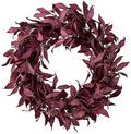 Artificial Christmas Wreath for Front Door | Greenery | Indoor & Outdoor Christmas Decor (Burgundy Red Leaves