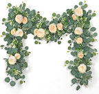 Artificial Eucalyptus Flower Garlands, Champagne, 2PCS