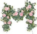 Artificial Eucalyptus Flower Garlands, Light Pink, 2PCS in Light Pink
