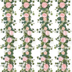 Artificial Eucalyptus Flower Garlands, Light Pink, 4PCS in Light Pink