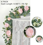 Artificial Eucalyptus Flower Garlands, Light Pink, 4PCS in Light Pink, alternate view 5