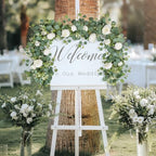 Artificial Eucalyptus Flower Garlands, White, 4PCS in White, alternate view 2