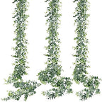 Artificial Eucalyptus Garland 3 Pack Fake Eucalyptus Greenery Garland Faux Hanging Plants Artificial Vines, 5.6