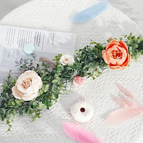 Artificial Eucalyptus Garland 3 Pack Fake Eucalyptus Greenery Garland Faux Hanging Plants Artificial Vines, 5.6, alternate