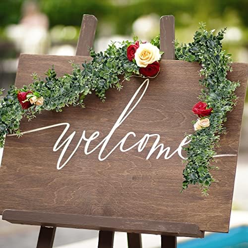 Artificial Eucalyptus Garland 4 Pack Fake Eucalyptus Greenery Garland Faux Hanging Plants Artificial Vines, 5.6, alternate