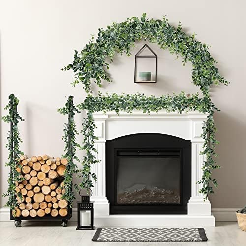 Artificial Eucalyptus Garland 5 Pack Fake Eucalyptus Greenery Garland Faux Hanging Plants Artificial Vines, 5.6, alternate