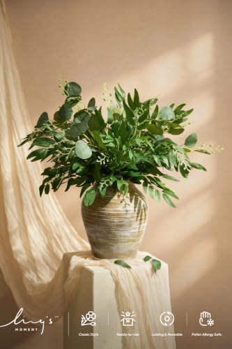 Artificial Eucalyptus Salix Branches, 18" Tall, alternate view 2