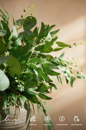 Artificial Eucalyptus Salix Branches, 18" Tall, alternate view 3
