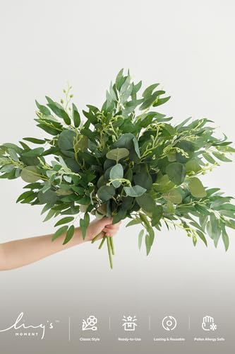 Artificial Eucalyptus Salix Branches, 18" Tall, alternate view 4