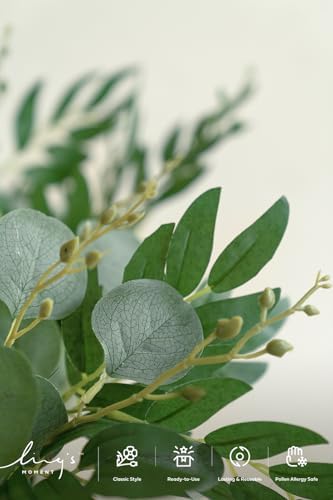 Artificial Eucalyptus Salix Branches, 18" Tall, alternate view 5