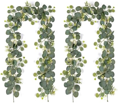 Artificial Eucalyptus Small Flowers Decoration Babysbreath Garland Faux Silk Leaf Décor Anniversary Engagement