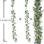 Artificial Eucalyptus Small Flowers Decoration Babysbreath Garland Faux Silk Leaf Décor Anniversary Engagement, alternate