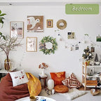 Artificial Eucalyptus Wreath for Front Door 20" Green Leaf Wreath in Green, alternate view 6