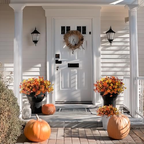 Artificial Fake Fall Plants Flowers for Outdoor Outside Decoration, alternate view 3