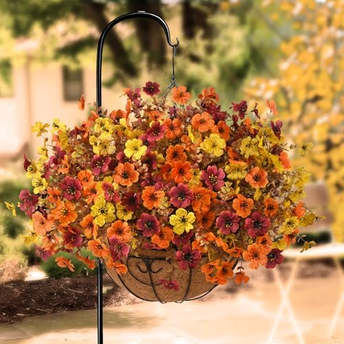 Artificial Fake Fall Plants Flowers for Outdoor Outside Decoration, alternate view 4