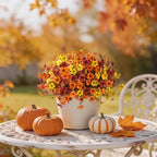 Artificial Fake Fall Plants Flowers for Outdoor Outside Decoration, alternate view 6