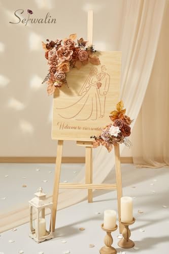 Artificial Fall Flowers Brown Terracotta Silk Flowers for Wedding, alternate view 5