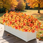 Artificial Fall Flowers for Outdoors, Faux Petunias Autumn Decoration, Fake Flowers Plants UV Resistant Look, alternate view