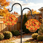 Artificial Fall Flowers for Outdoors, Faux Petunias Autumn Decoration, Fake Flowers Plants UV Resistant Look, alternate view
