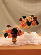 Artificial Fall Flowers Orange and Black Silk Flowers for Wedding, alternate view 5