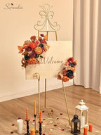Artificial Fall Flowers Orange and Black Silk Flowers for Wedding, alternate view 6