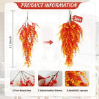 Artificial Fall Greenery for Outdoors Faux Hanging Baskets Plants, alternate view 3