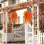 Artificial Fall Greenery for Outdoors Faux Hanging Baskets Plants, alternate view 4