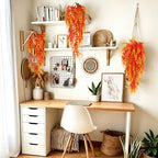 Artificial Fall Greenery for Outdoors Faux Hanging Baskets Plants, alternate view 6