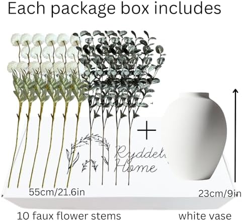 Artificial Floral Arrangements With Vase, Centerpiece for Dining Table, alternate view 4