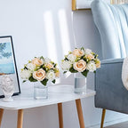 Artificial Flower Ball Centrepieces for Tables, Champagne, 10Pcs in White/Gold/Grey, alternate view 2