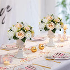 Artificial Flower Ball Centrepieces for Tables, Champagne, 10Pcs in White/Gold/Grey, alternate view 5